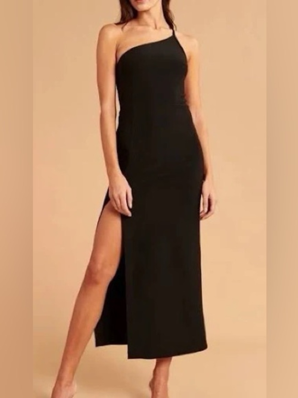 Abercrombie & Fitch Black One-Shoulder Dress